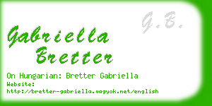 gabriella bretter business card